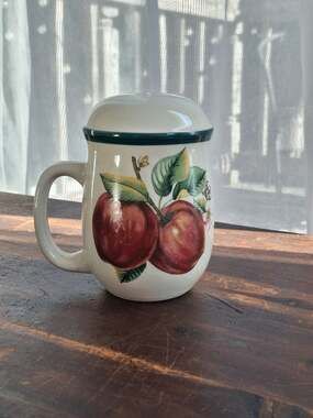 Vintage China Pearl Casuals Apple Pepper Shaker White Ceramic Replacement MCM